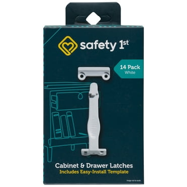 Safety 1st Cabinet & Drawer Latch (14pk), White, Toddler