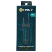 Safety 1st Double Door Baby-Proofing Cabinet Lock (2pk), Charcoal, Toddler