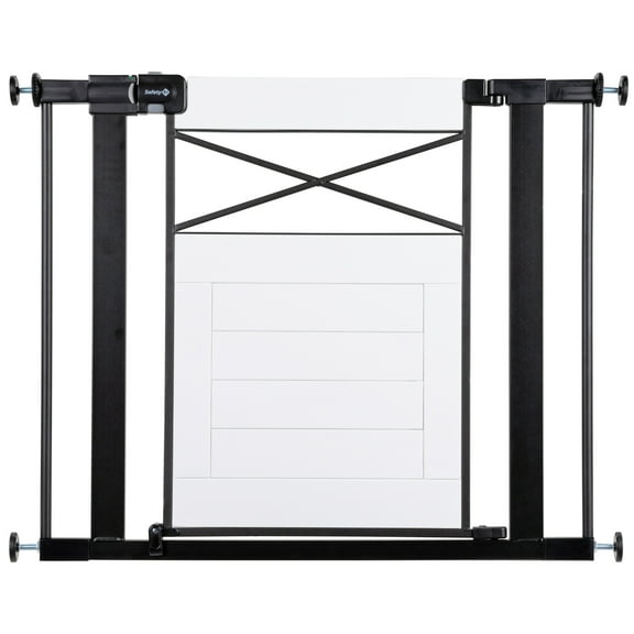 Safety 1st Easy Install Modern Farmhouse Gate, White