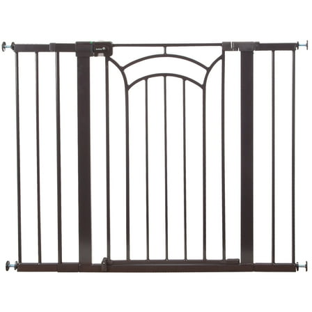 Safety 1st Easy Install Tall & Wide Walk-Through Baby Gate 29-47, Décor, Black