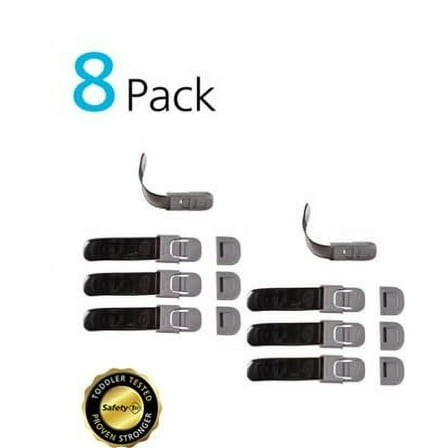 Safety 1st Multi-Purpose Appliance Lock 8pk, Black, Toddler