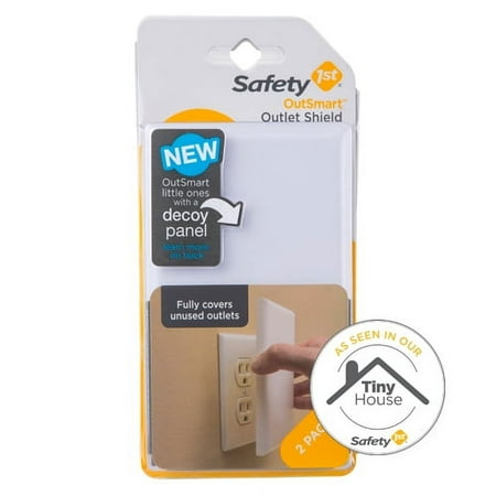 Safety 1st OutSmart Easy-Install Outlet Shield, White