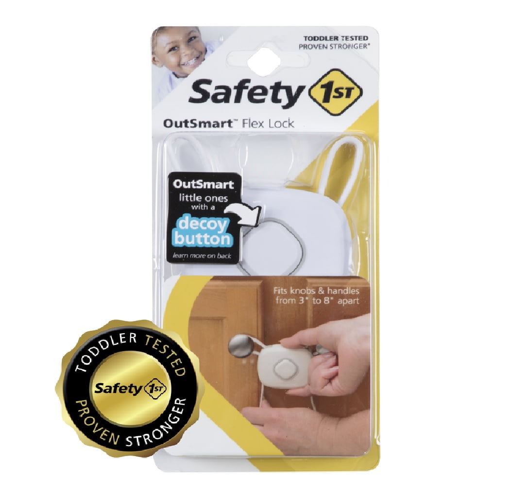 Safety 1st OutSmart Flex Lock With Decoy Button, White