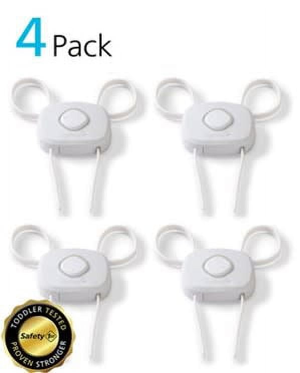 Safety 1st OutSmart Flex Lock with Decoy Button 4pk, White, Toddler