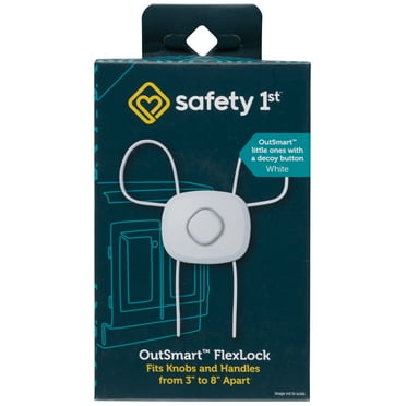 Safety 1st OutSmart Flex Lock with Decoy Button, White, Toddler