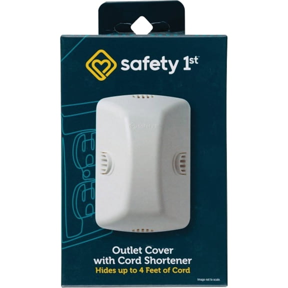 Safety 1st Outlet Cover with Cord Shortener, 4-Pack