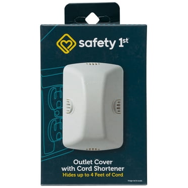 Safety 1st Outlet Cover with Cord Shortener, White, Toddler