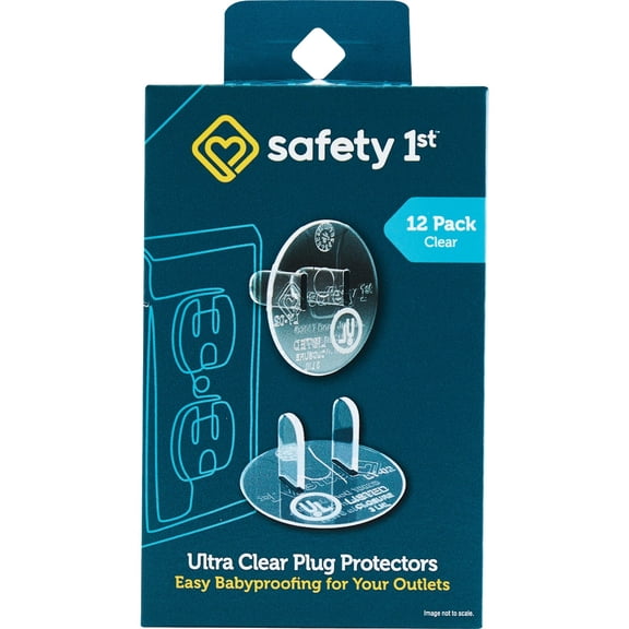 Safety 1st Outlet Plug Clear Carded 12 / Pack