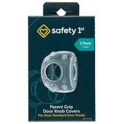 Safety 1st Parent Grip Door Knob Covers 3pk, Crystal Clear