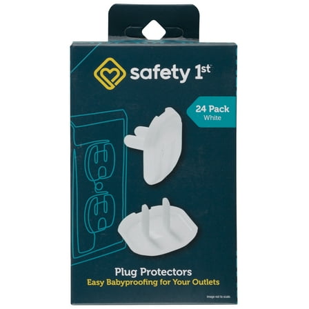 Safety 1st Plug Protectors (24pk), White, Toddler