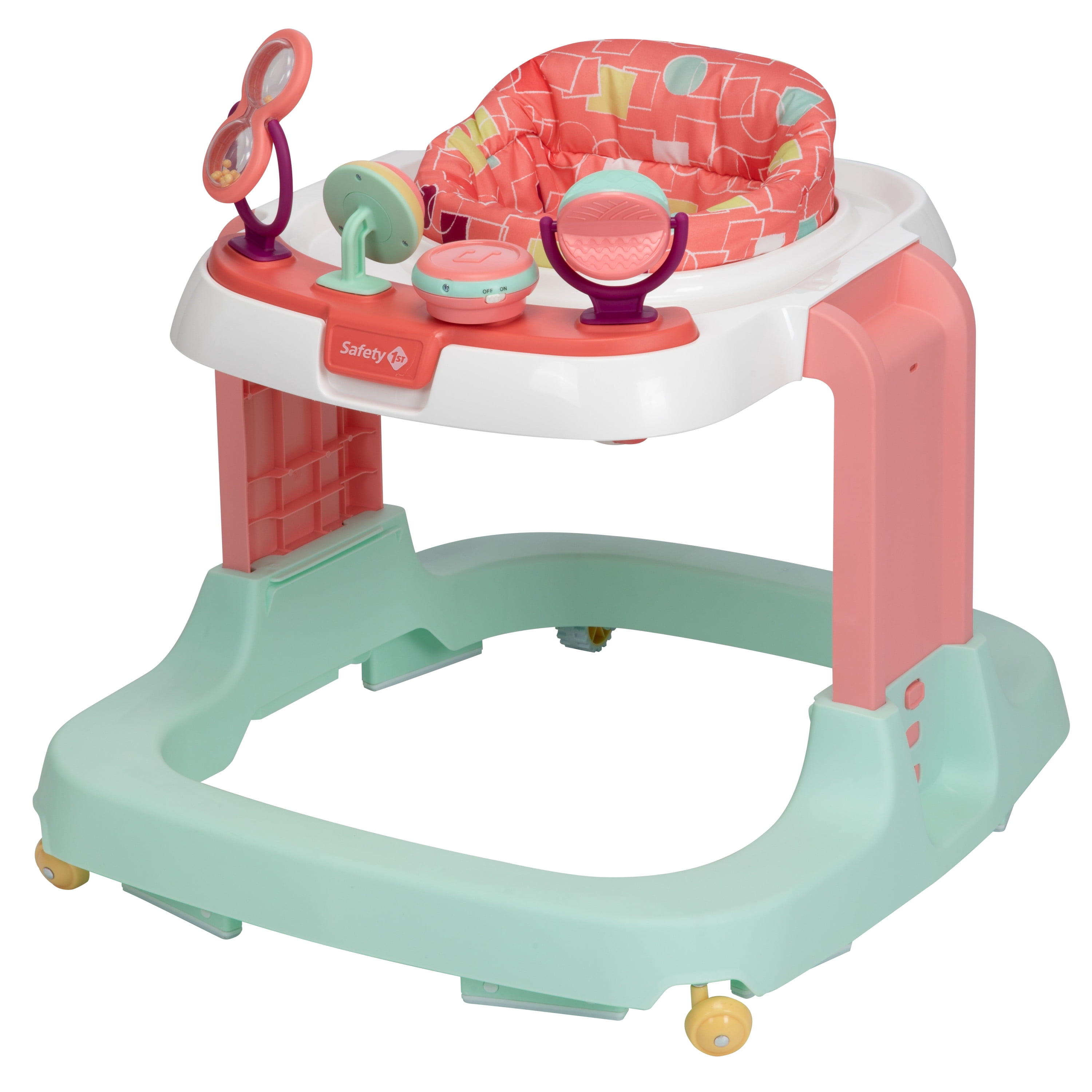Safety 1st Ready, Set, Walk! DX Developmental Walker, Coral Geo