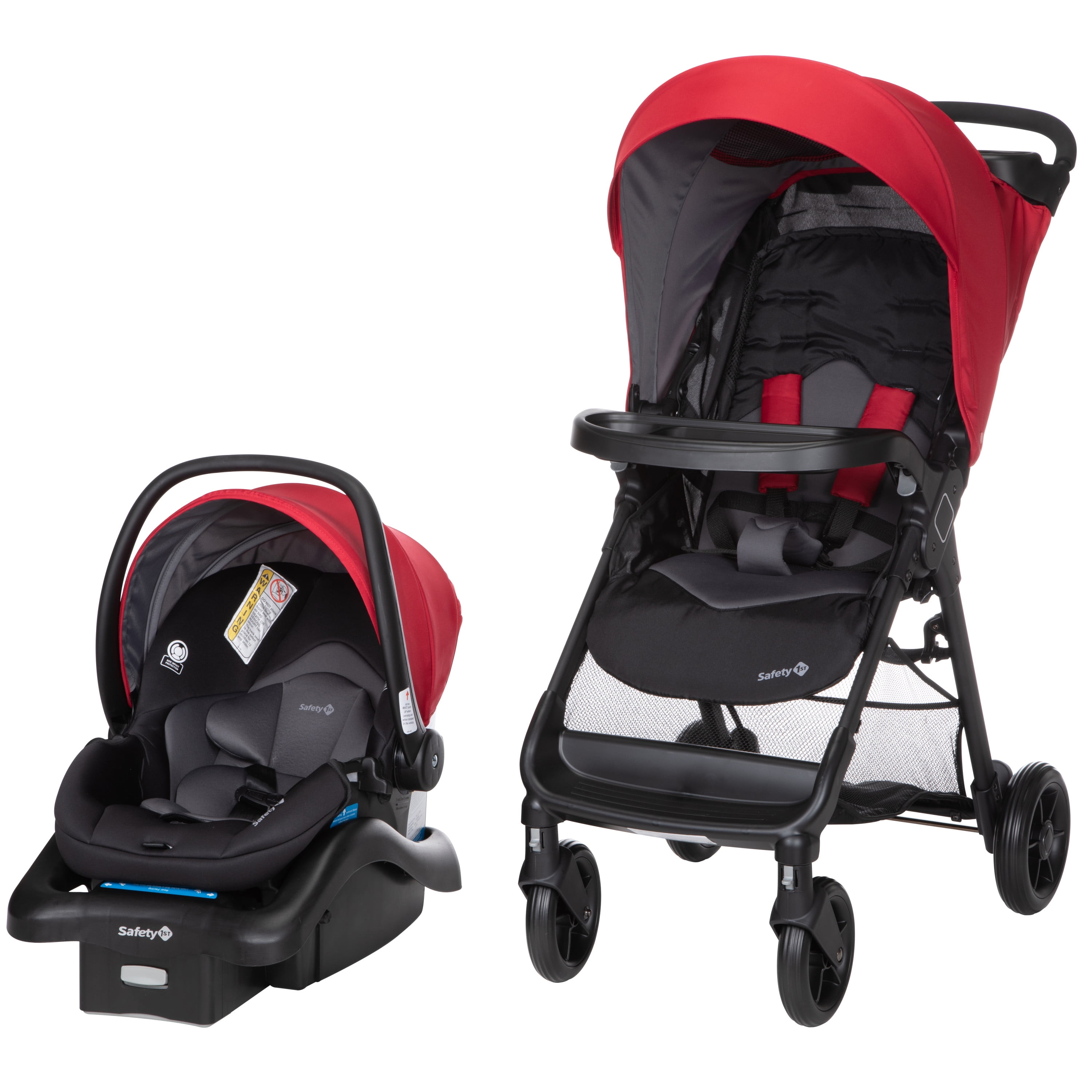 Safety 1st Travel System Stroller with Infant Car Seat Black Cherry