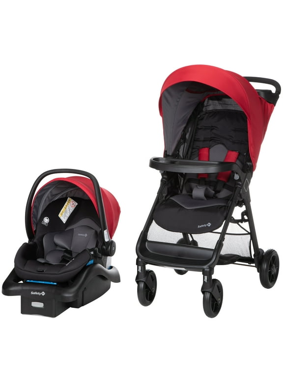 Safety 1st Smooth Ride Travel System Stroller and Infant Car Seat, Black Cherry
