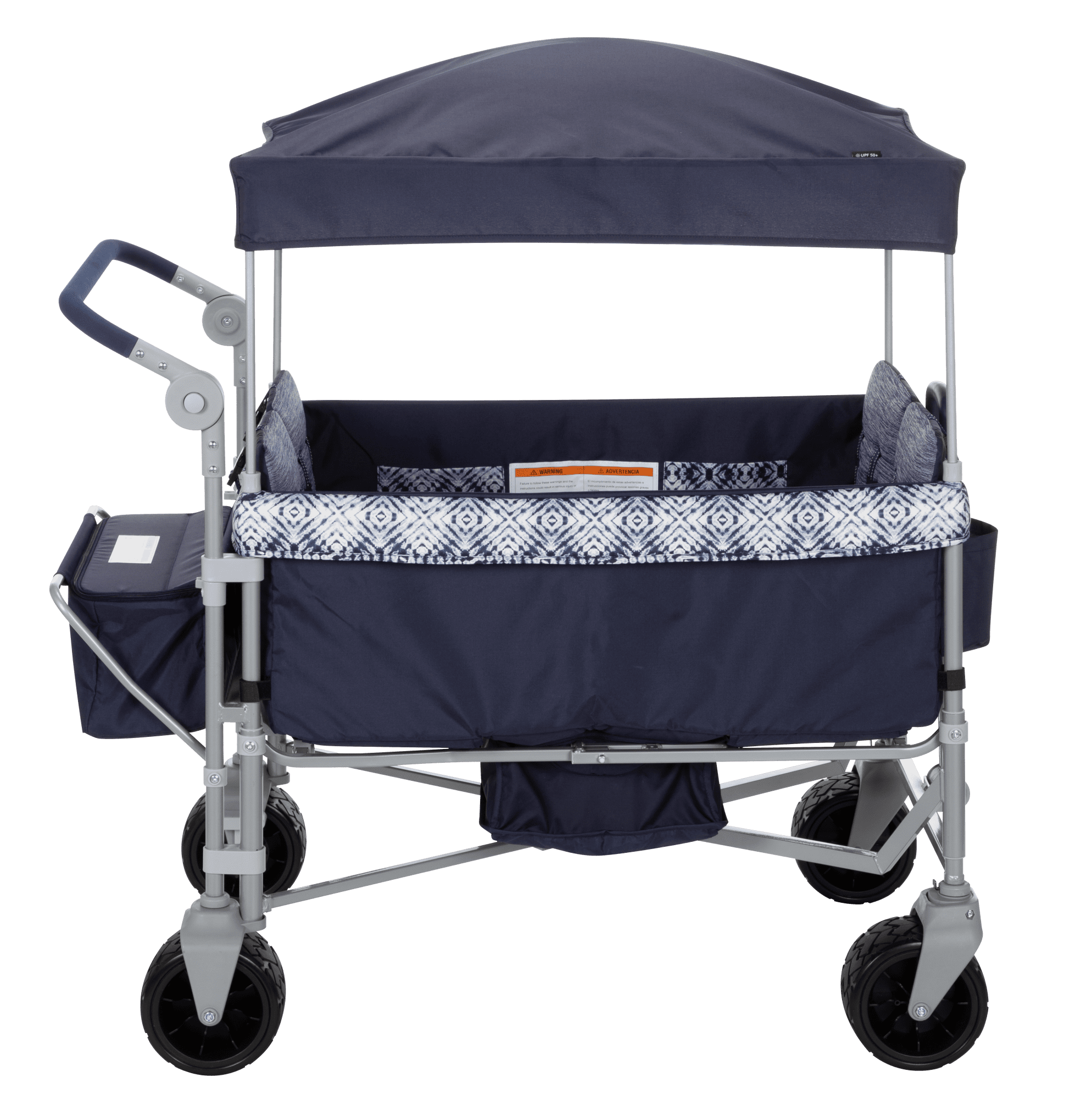 Navy Ink Quad All-Terrain Wagon Stroller with Canopy