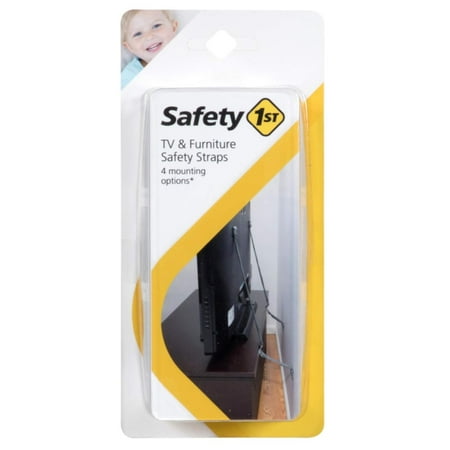 Safety 1st TV & Furniture Safety Straps, Black, Multi, 2 StrapsPack of 1