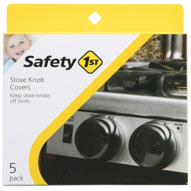 Safety 1st Universal Design Stove Knob Covers, Black