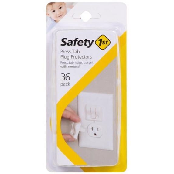 Safety 1st White Plastic Plug Protectors, Pack of 36 - Case of 6