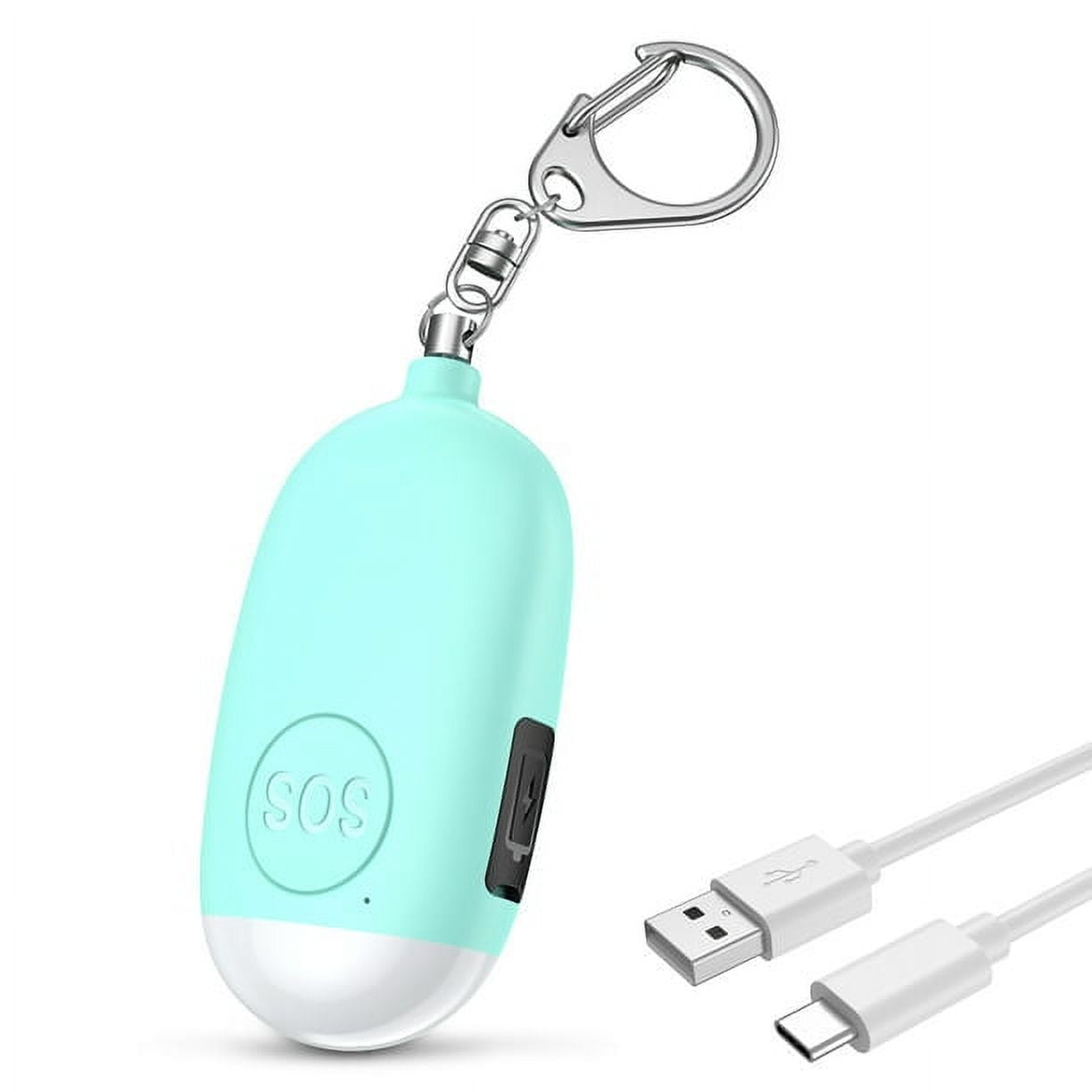 Safety Alarm Keychain, AMIR Personal Alarm Keychain Rechargeable 130dB ...