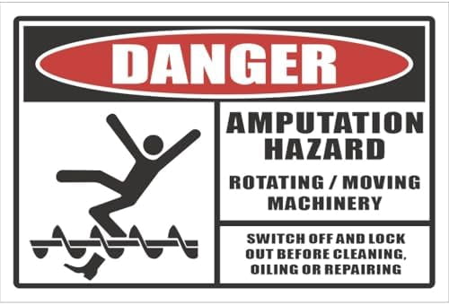 Safety - Amputation Hazard Danger Sign Metal Sign Decorative Wall ...