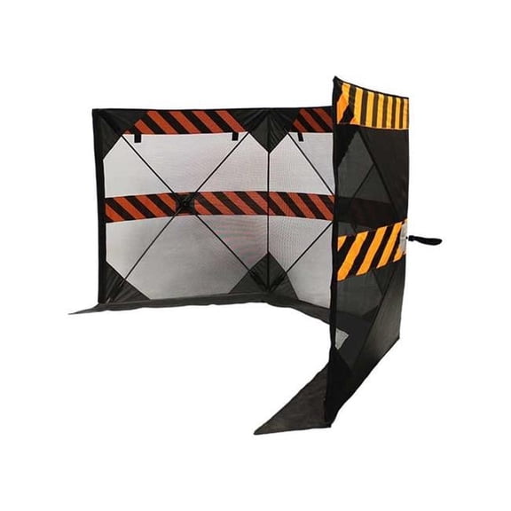 Safety Barricade - Yellow - 46 in. - Portable - Easy Setup
