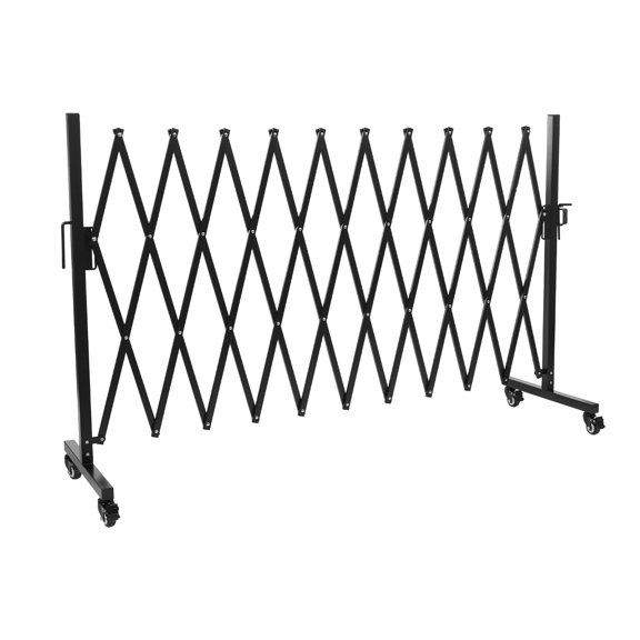 Safety Barrier Gate, Portable Safety Barrier, Expandable Barrier Gate with Wheels for Stairs, Basements, Garages, Warehouses, Kindergartens, and More