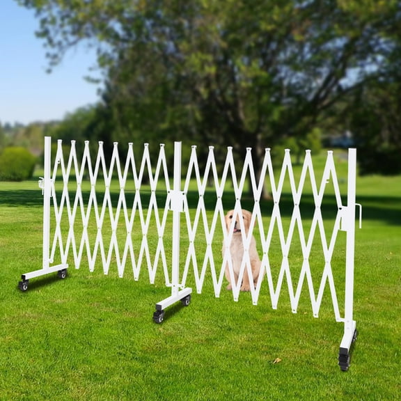 Safety Barrier, Mobile Folding Gate, Portable Fence Gate for garages, stairs Iron, Aluminum, Rubber, Plastic Spraying Plastics 6 * Lockable Universal Wheels