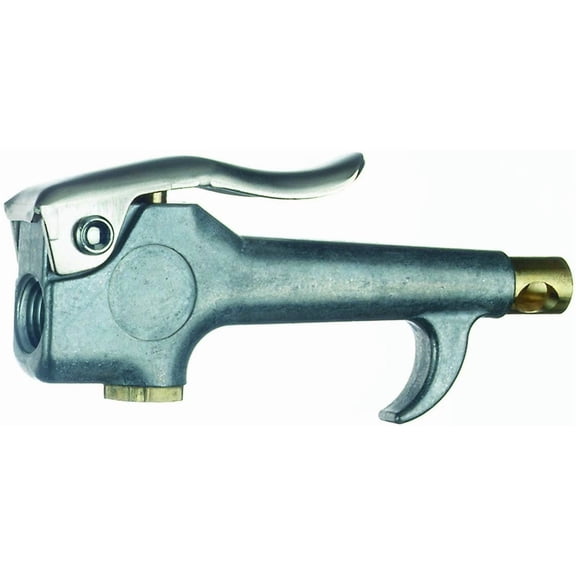 Plews & Edelmann Safety Blowgun Lever Type - 150 PSI, 1/4" NPT, Chrome Finish, Black
