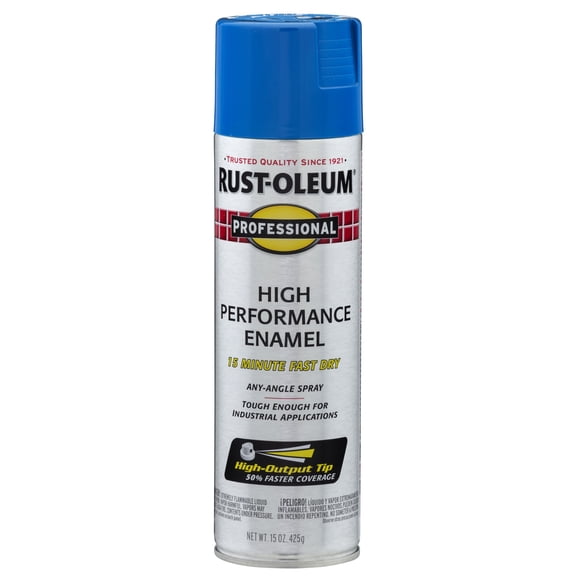 Safety Blue, Rust-Oleum Professional High Performance Enamel Spray, 15 oz