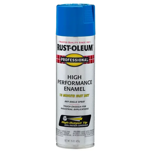 Safety Blue, Rust-Oleum Professional High Performance Enamel Spray, 15 oz