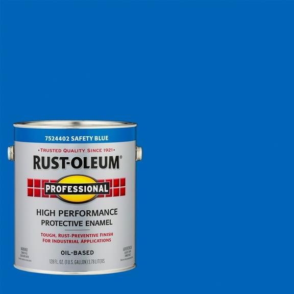 2 Pack, Safety Blue, Rust-Oleum Professional High Performance Gloss Protective Enamel Paint- Gallon