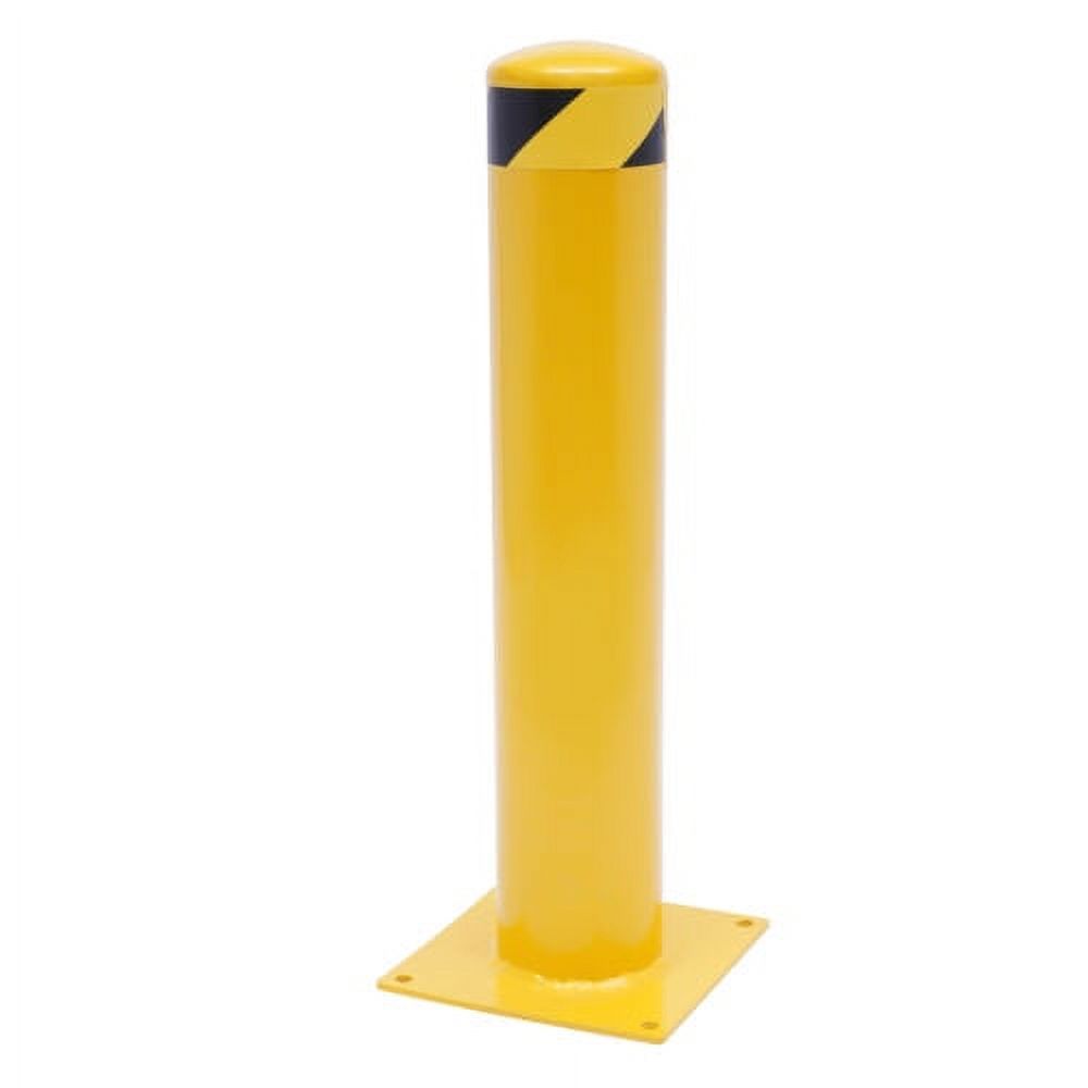 Safety Bollard Post Safety Barrier Bollard Yellow Powder Coated Pipe