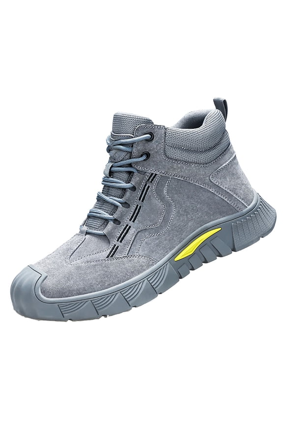 Safety Boots for Men Women Lightweight Steel Toe Cap Boots Breathable Leather Work Safety Trainers Non-Slip Puncture Proof