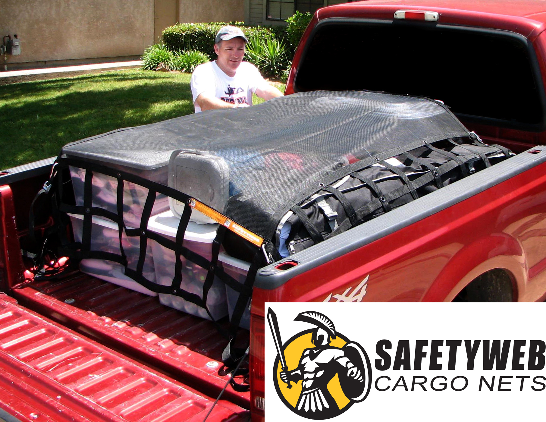 Safety Cargo Net Truck Cargo Net, Adjustable, Certified, Attacehmnt