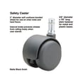 thumbnail image 1 of Safety Casters Standard Neck, Polyurethane, K Stem, 110 lbs./Caster, 5/Set, 1 of 2