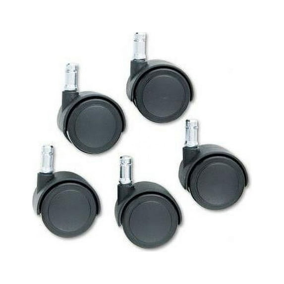 Safety Casters,standard Neck, Polyurethane, B Stem, 110 Lbs./caster, 5/set