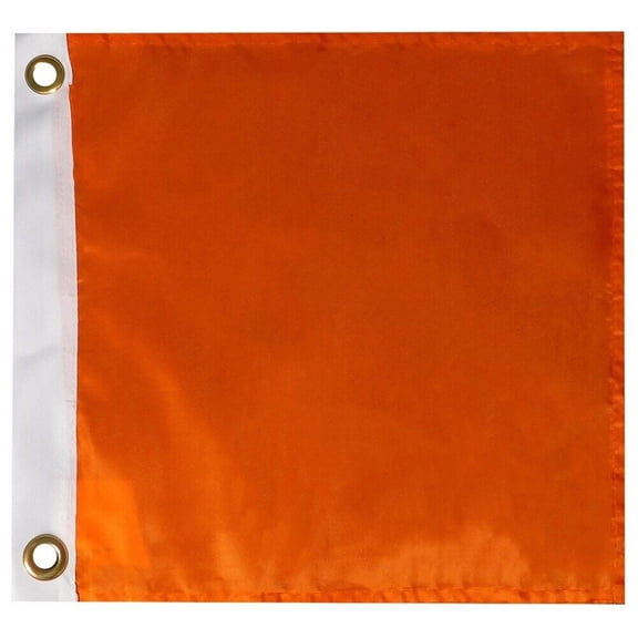 Safety Caution Orange Solid Color 12"x12" Rough Tex 100D Car Boat Flag Grommets