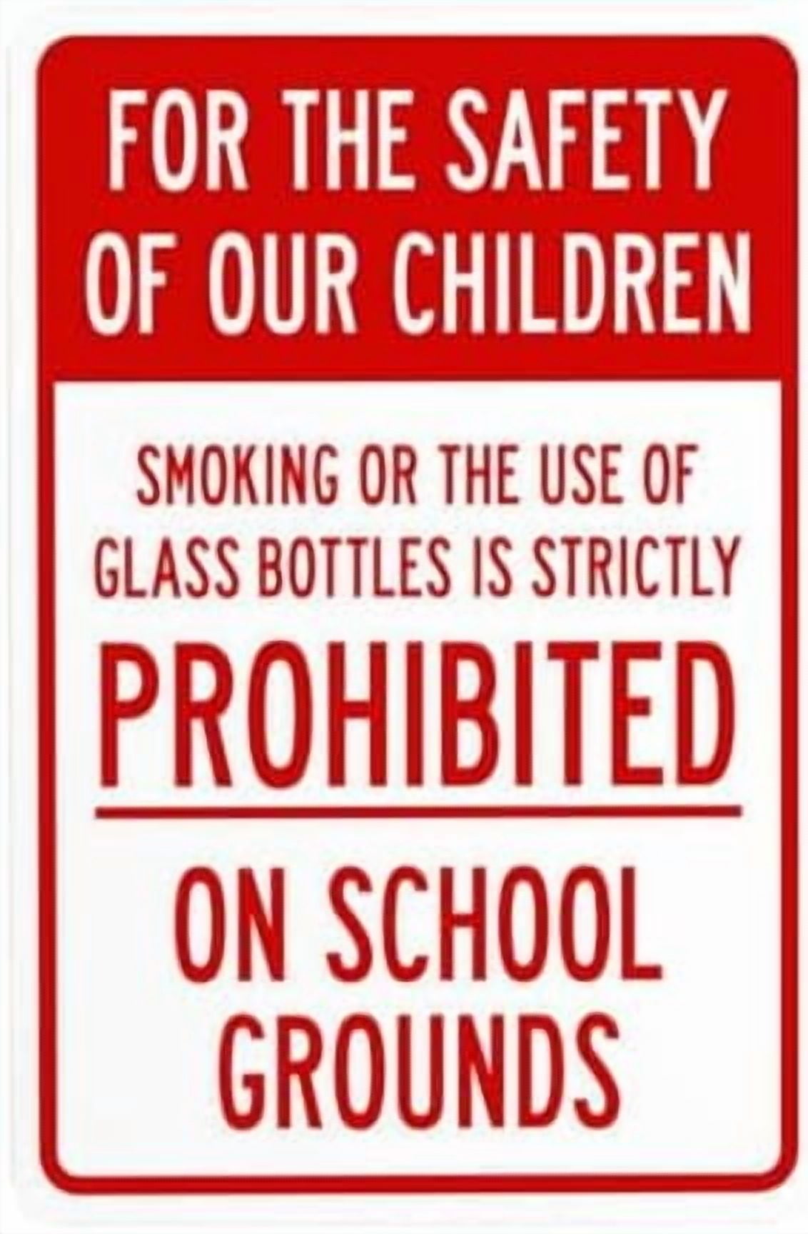 For The Safety Of Our Children Smoking Or The Use Of Glass Bottles Is ...