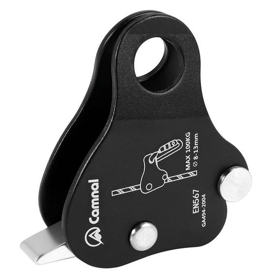 Safety Climbing Protective Ascender 220LB Climbing Protective Device Rope Grip Outdoor Climbing Rigging 8-13MM Rope,Black,1 x Climbing Rope Grab,Black