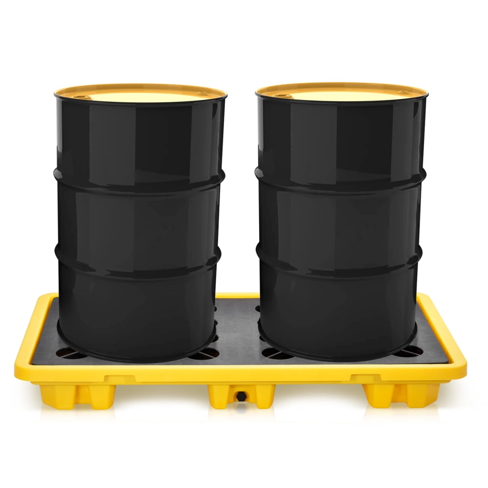 Safety Control Spill Pallet for Large Drums - 30 Gallon, 5000 Lbs, Leak-Proof Tray, 50.78x26.6x5.9 Inches Industrial Grade