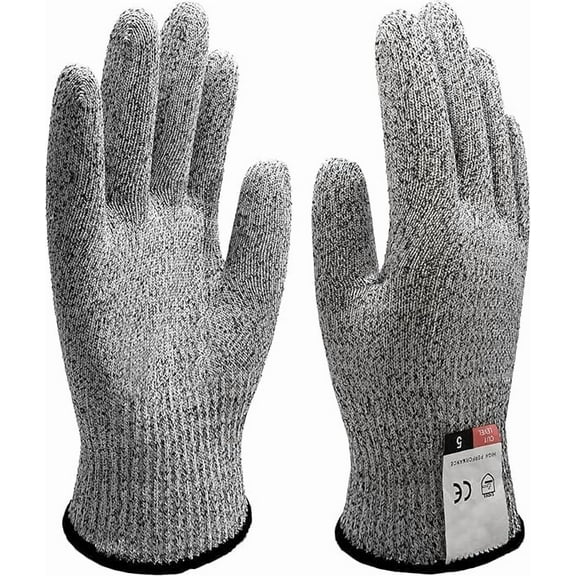 Safety Cut Resistant Gloves, Food Grade Level 5 Protection Kitchen Glove, Cut Proof Gloves for Mandolin Slicing 1 Pair（L）