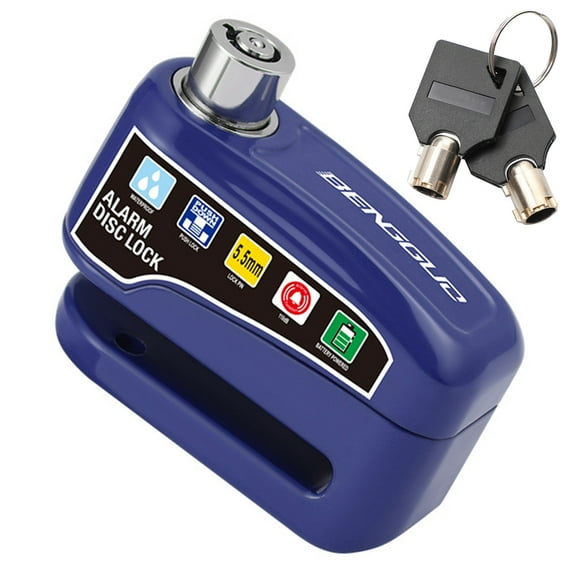 Safety Disc Lock Bicycle Disc Brake Lock Security Waterproof for Bike Motorcycles(Blue)