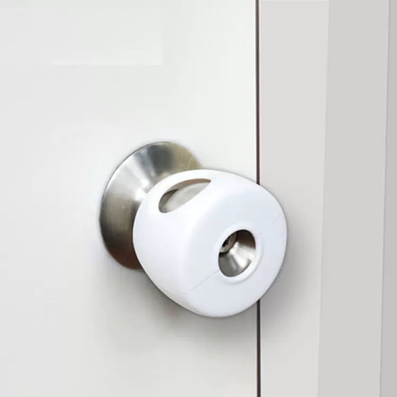 Safety Door Knob Covers, Reusable Child Proof Door Knob Locks, Child Proof Door Handle Protector, Universal Fit Easy Grip, Lockable Design No Tools Needed, 1 Pcs, 2.56x2.17"