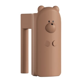 Safety Door Stopper for Finger Protection, Anti-Pinch Device for Bedroom & Interior Doors, Prevents Slamming & Hand Squeezing, Easy Install & Removable, Fit for Most Interior Doors 1.88"x 1.18"Coffee