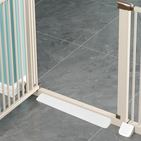 Safety Door Tripping Deflector Pet Isolation Fence - Anti-Trip Guide Plate, White, Easy to Install - For Dogs, Cats, Indoor Pet Containment, Doorway Safety