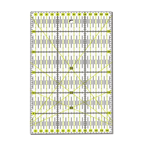 Safety Edges Sewing Ruler Acrylic Measuring Tool For Exactness Fabric Cutting Double Color Crafting Instrument