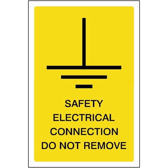 Safety Electrical Connection Do Not Remove Safety Sign Metal Sign 12x8 Inch Wall Decor for Indoor & Outdoor Use