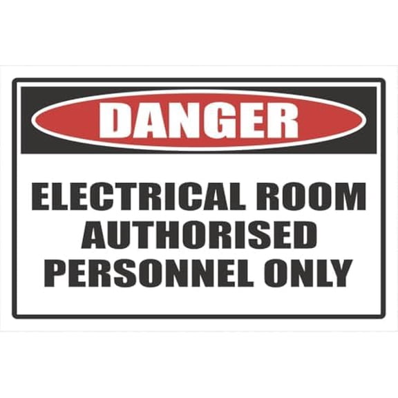 Safety - Electrical Danger Sign Metal Sign Decorative Wall Plaque, 12 X 8 inch