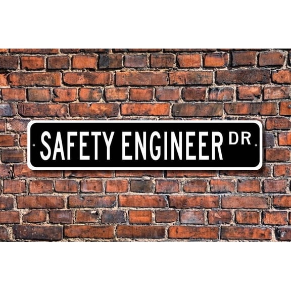 Safety Engineer Safety Engineer Gift Safety Engineer Sign safety manager engineer Custom Street Metal Aluminum Sign - Size: 16 x 4 Inches