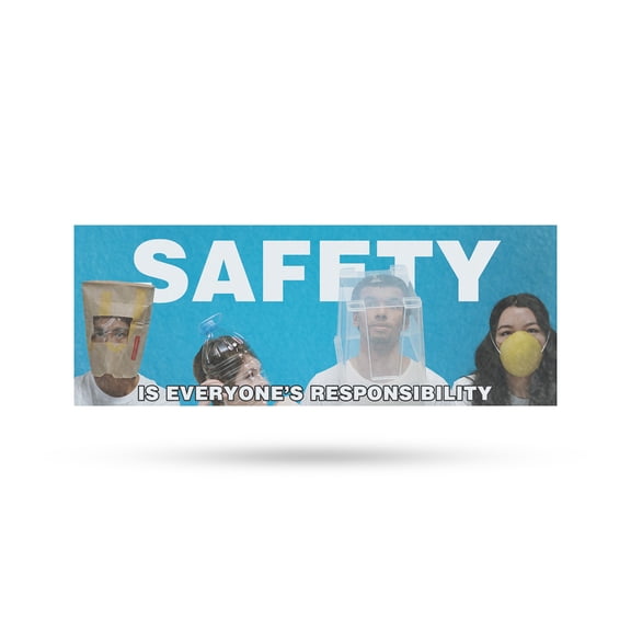 Safety Is Everyone's Responsibility Vinyl Decal 12 Inch x 5 Inch Weatherproof Heavy-Duty Adhesive Backing | Professional Signage, Workplace Awareness, Clear Messaging | Made in USA