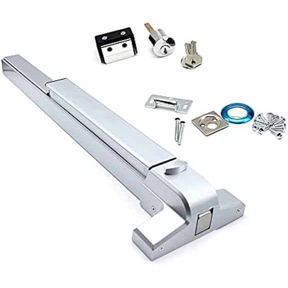 Safety Exit Lock, Emergency Exit Device, Door Push Bar,Door Push Bar Panic Exit Device Lock Hardware Latches for Hotels, Airports, Apartments, Shopping Centers 30-36 Inch Single Door$$Building Supply